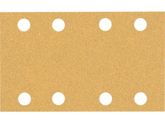 Brusni papir EXPERT Bosch z 8 luknjami za vibracijske brusilnike, Dimenzije: 80x133 mm, Zrnatost: 60, 2608900878